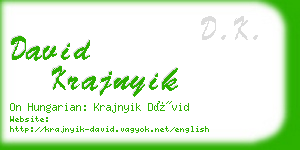 david krajnyik business card